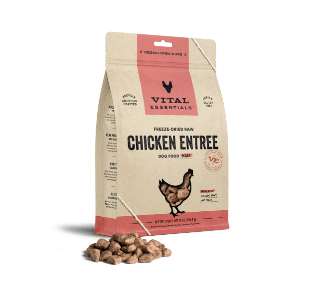 Vital Essentials Freeze-Dried Raw Chicken Entree Dog Food Nibs