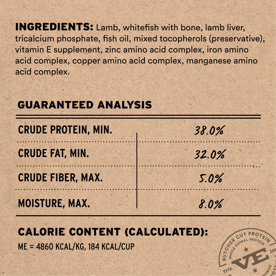 Vital Essentials Freeze Dried Lamb & Whitefish Soft Nibs Dog Food