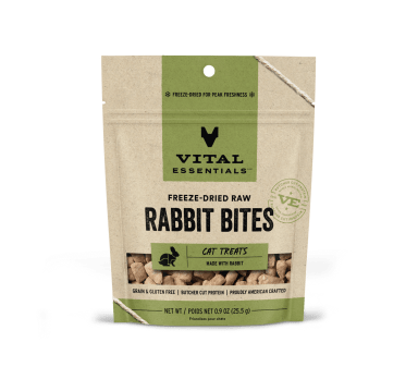 Vital Essentials Freeze-Dried Rabbit Bites Cat Treats