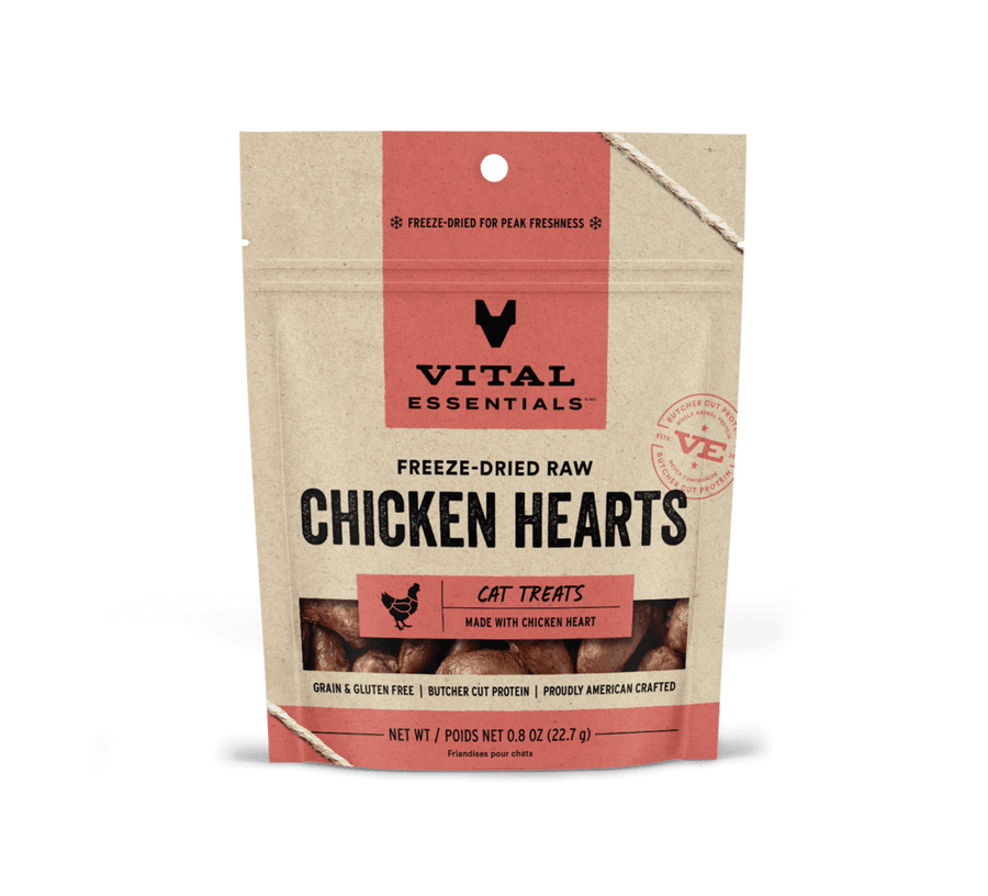 Vital Essentials Freeze-Dried Chicken Hearts Cat Treats