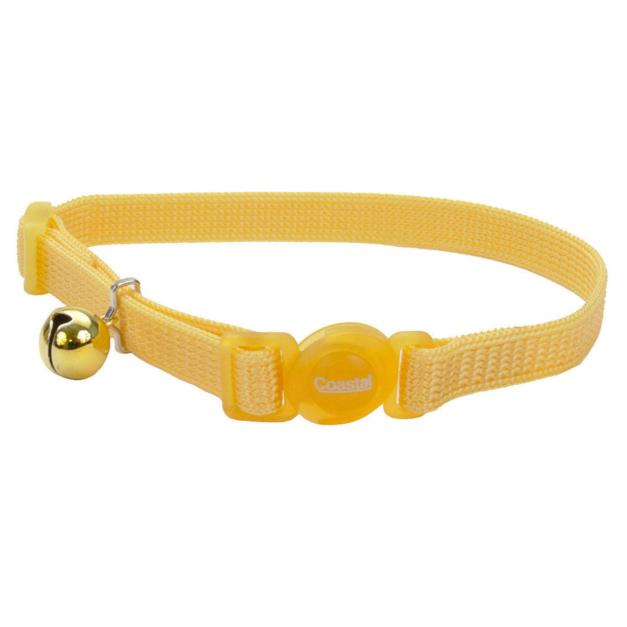 Coastal Safe Cat Adjustable Breakaway Cat Collar, Banana Boat