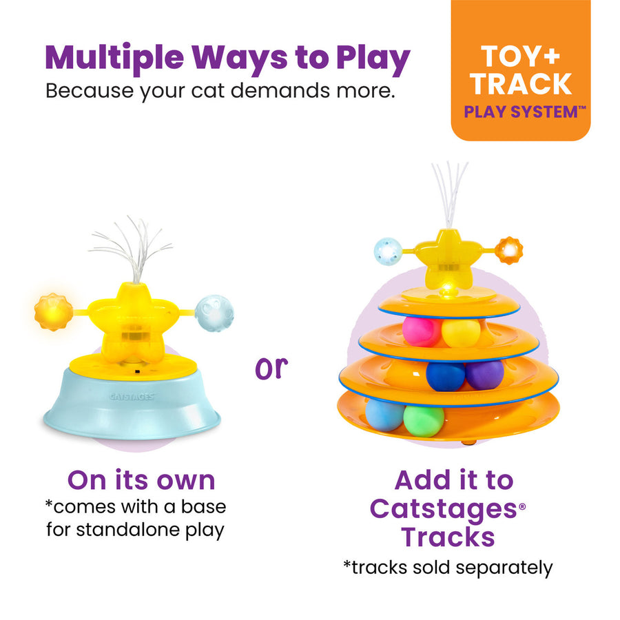 Catstages 2 In 1 Twinkle Star Light Up Track Topper Cat Toy