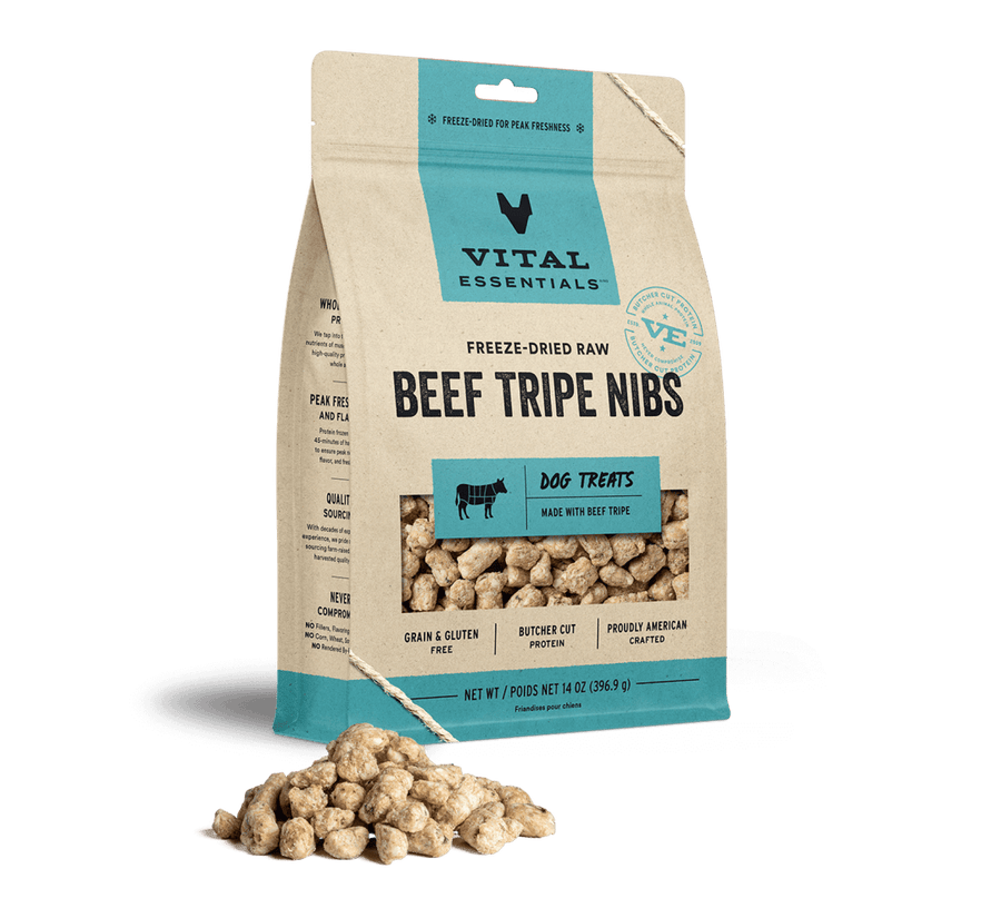 Vital Essentials Freeze-Dried Beef Tripe Nibs Dog Treats