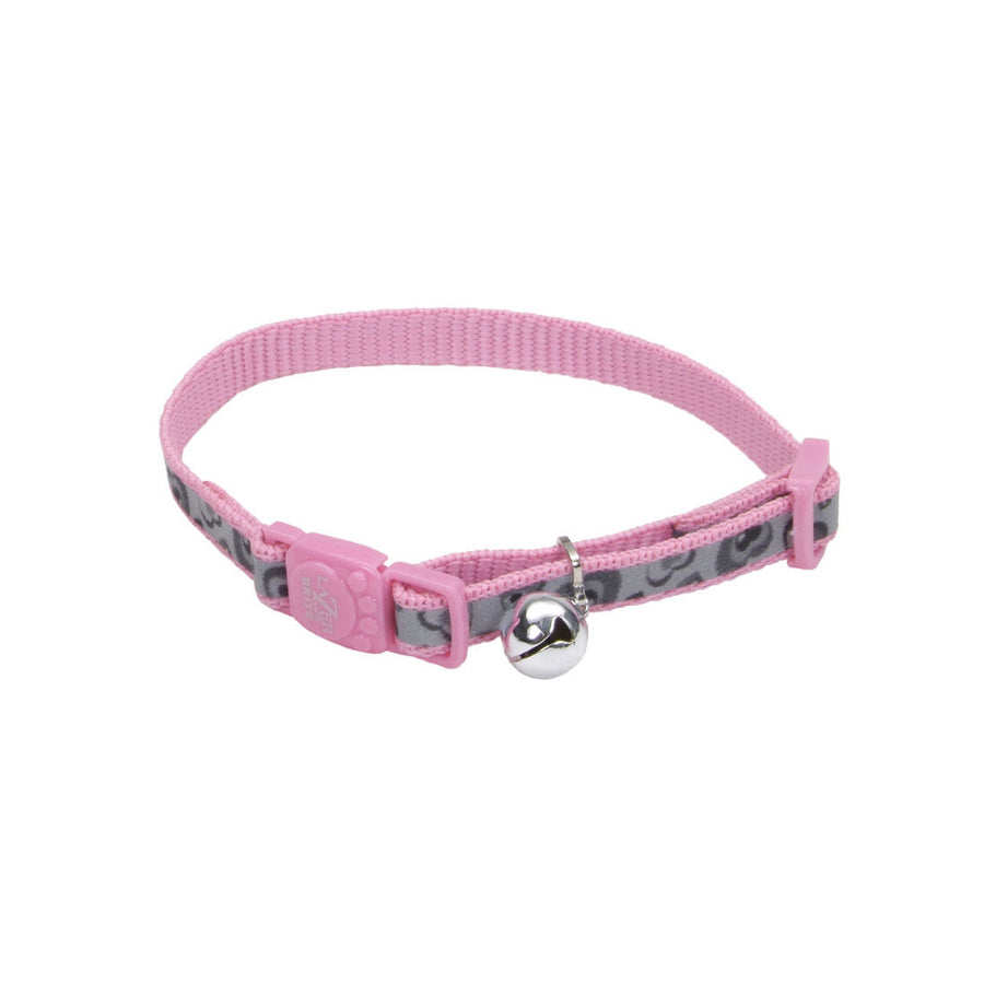 Coastal Lazer Brite Reflective Breakaway Cat Collar, Pink Hearts