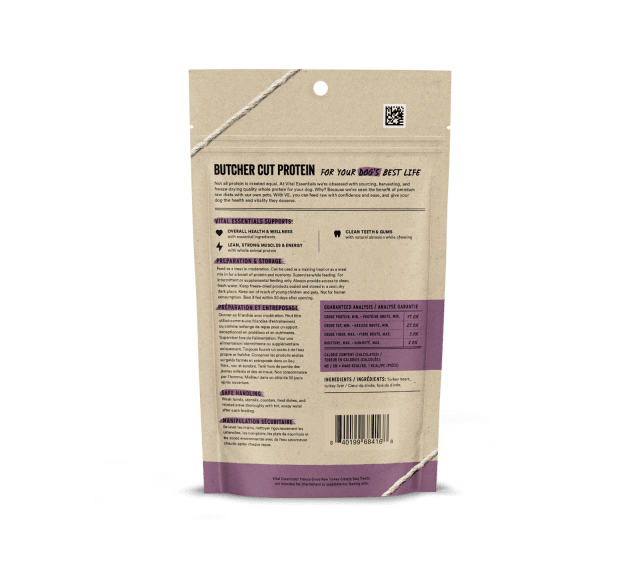 Vital Essentials Freeze-Dried Raw Turkey Giblets Dog Treats