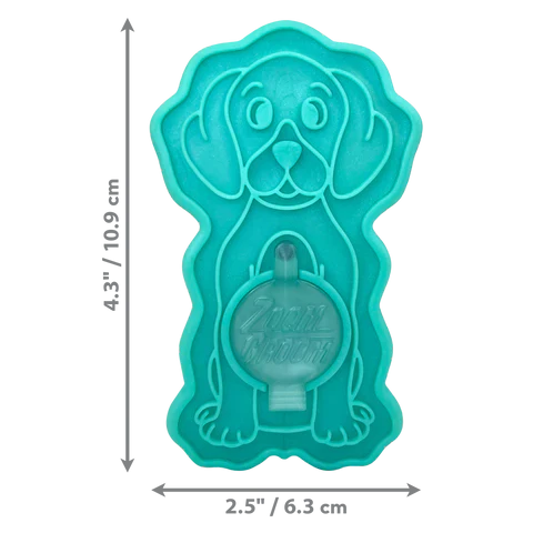 KONG ZoomGroom Bubbles Rubber Dog Grooming Brush