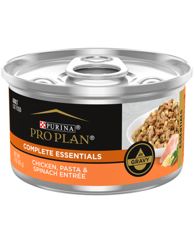 Purina Pro Plan Savor Adult Chicken, Pasta & Spinach Entree in Gravy Canned Cat Food