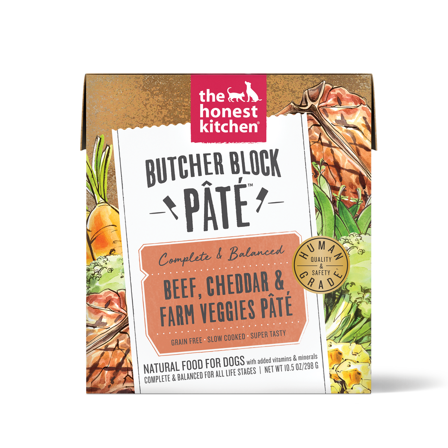 The Honest Kitchen Butcher Block Pate for Dogs Beef, Cheddar & Farm Veggies