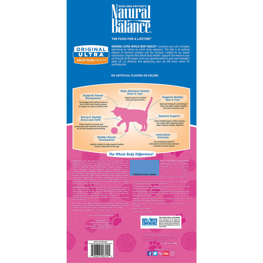 Natural Balance® Original Ultra® Chicken Meal & Salmon Meal Recipe Dry Cat Food