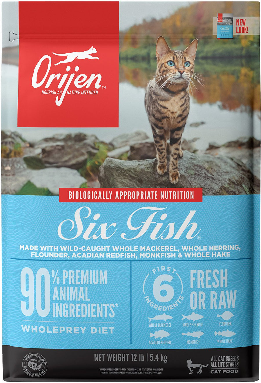 ORIJEN Grain Free Six Fish Dry Cat Food