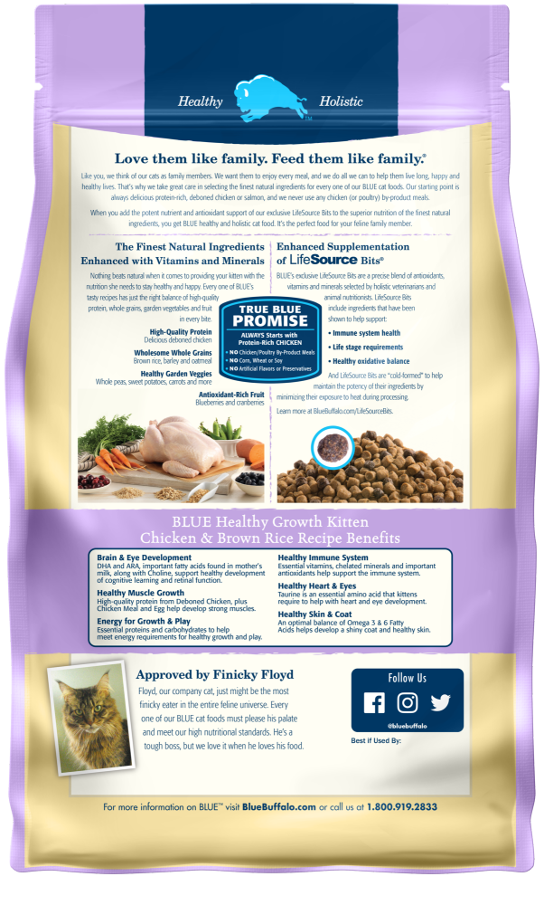 Blue Buffalo Healthy Growth Natural Chicken Brown Rice Kitten