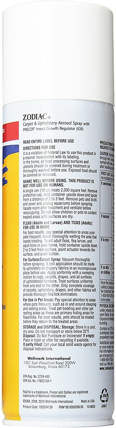 Zodiac Flea & Tick Aerosol Carpet Spray