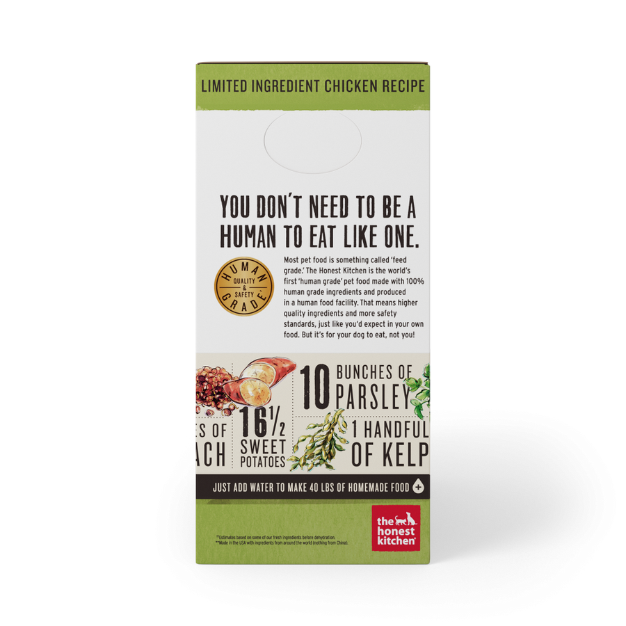 The Honest Kitchen Limited Ingredient Chicken Recipe Dehydrated Dog Food