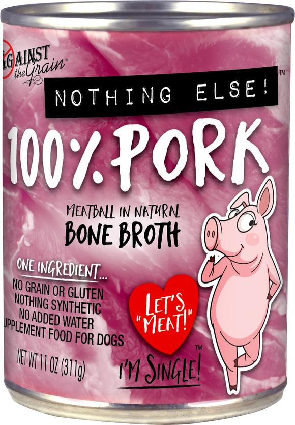 Against the Grain Nothing Else Grain Free One Ingredient 100% Pork Canned Dog Food
