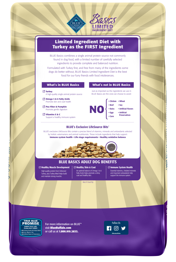 Blue Buffalo Basics Adult Turkey & Potato Recipe Dry Dog Food