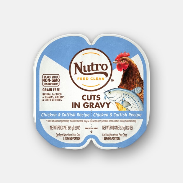 Nutro Perfect Portions Grain Free Cuts In Gravy Real Chicken, Catfish & Tuna Recipe Wet Cat Food Trays
