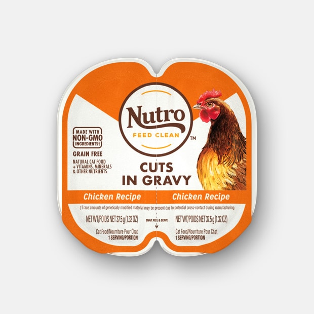 Nutro Perfect Portions Grain Free Cuts In Gravy Real Chicken Recipe Wet Cat Food Trays