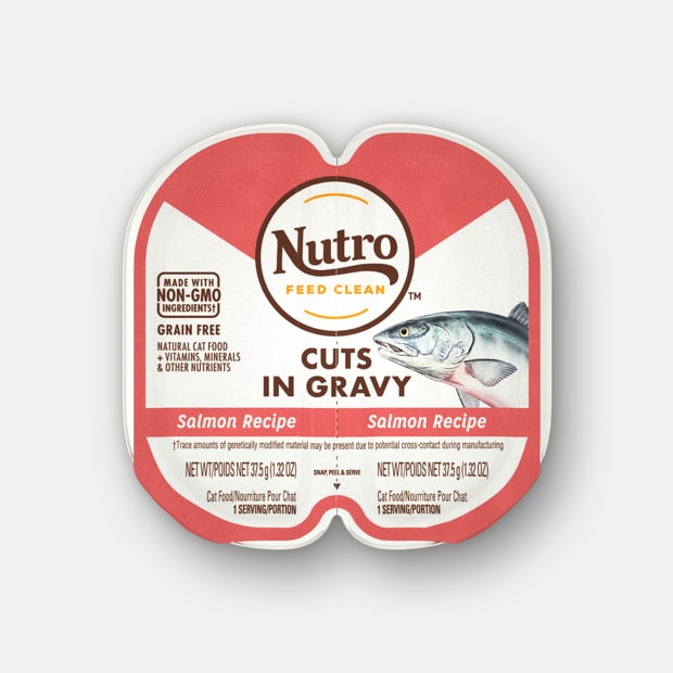 Nutro Perfect Portions Grain Free Cuts In Gravy Real Salmon Recipe Wet Cat Food Trays