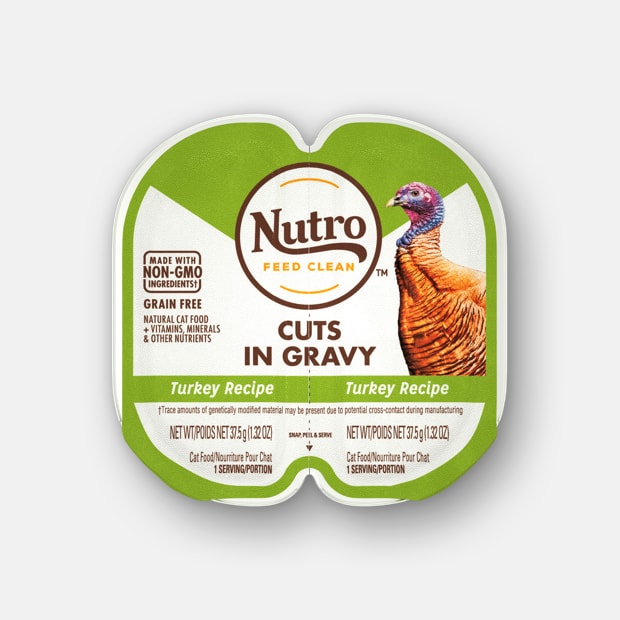 Nutro Perfect Portions Grain Free Cuts In Gravy Real Turkey Recipe Wet Cat Food Trays