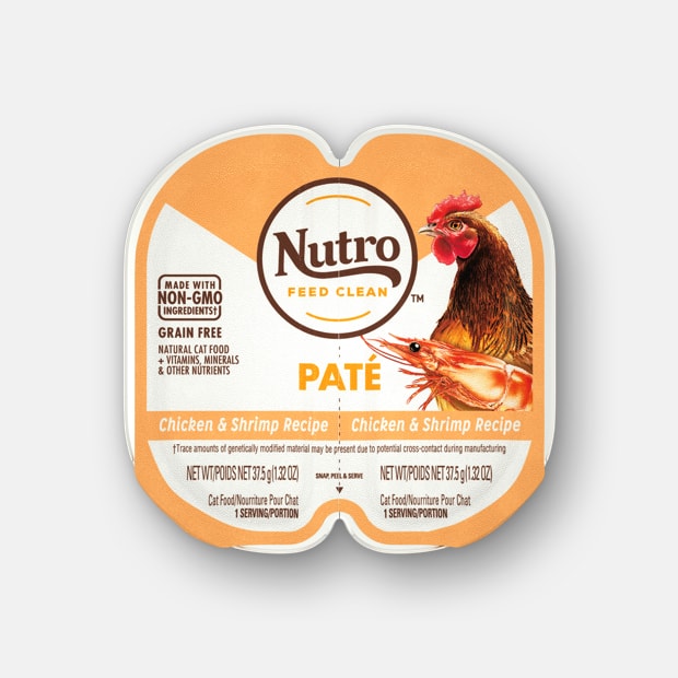 Nutro Perfect Portions Adult Grain Free Chicken and Shrimp Pate Wet Cat Food Trays