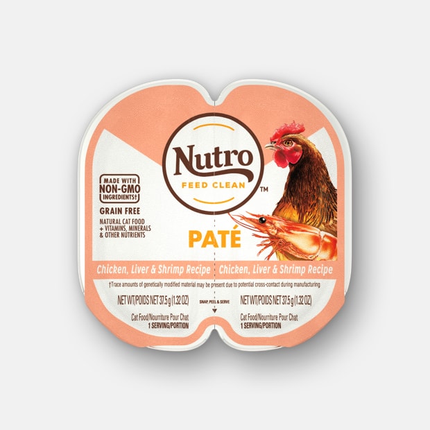 Nutro Perfect Portions Adult Grain Free Chicken, Liver & Shrimp Pate Wet Cat Food Trays