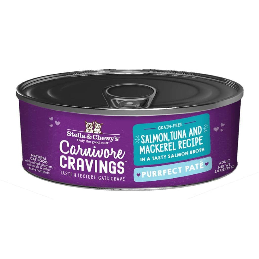 Stella & Chewy's Canivore Cravings Salmon,Mackerel & Tuna Pate Canned Cat Food