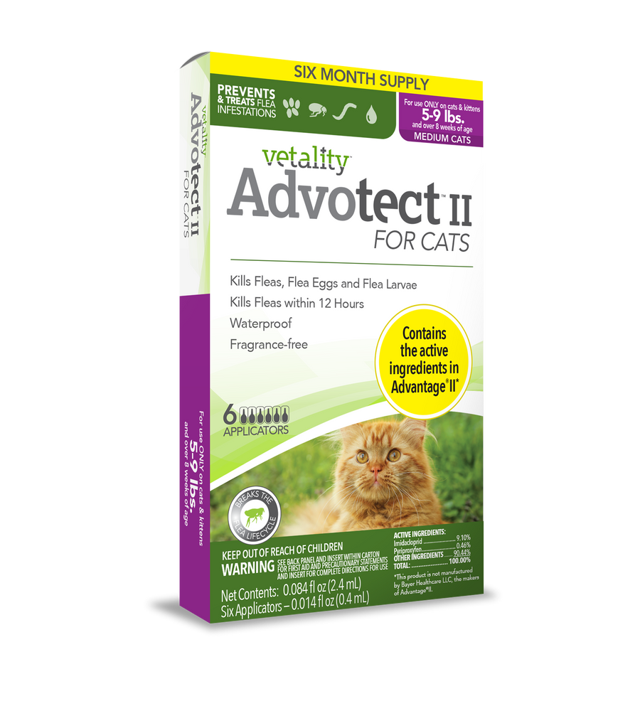 Vetality Advotect II for Cats 5-9 lbs 6 Dose