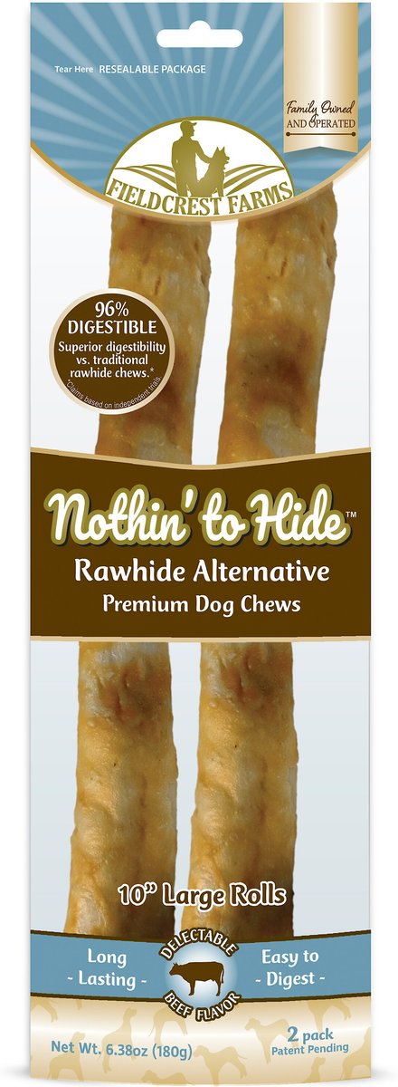 Fieldcrest Farms Nothin’ to Hide Beef Roll 10 Inch Dog Chew