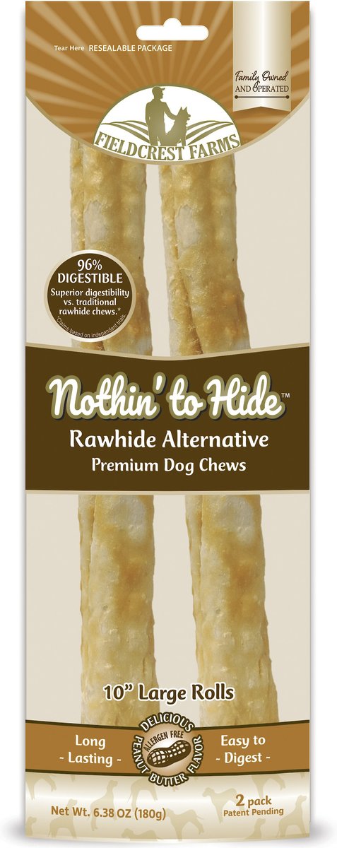 Fieldcrest Nothin’ to Hide Peanut Butter Roll 10 inch Dog Chew