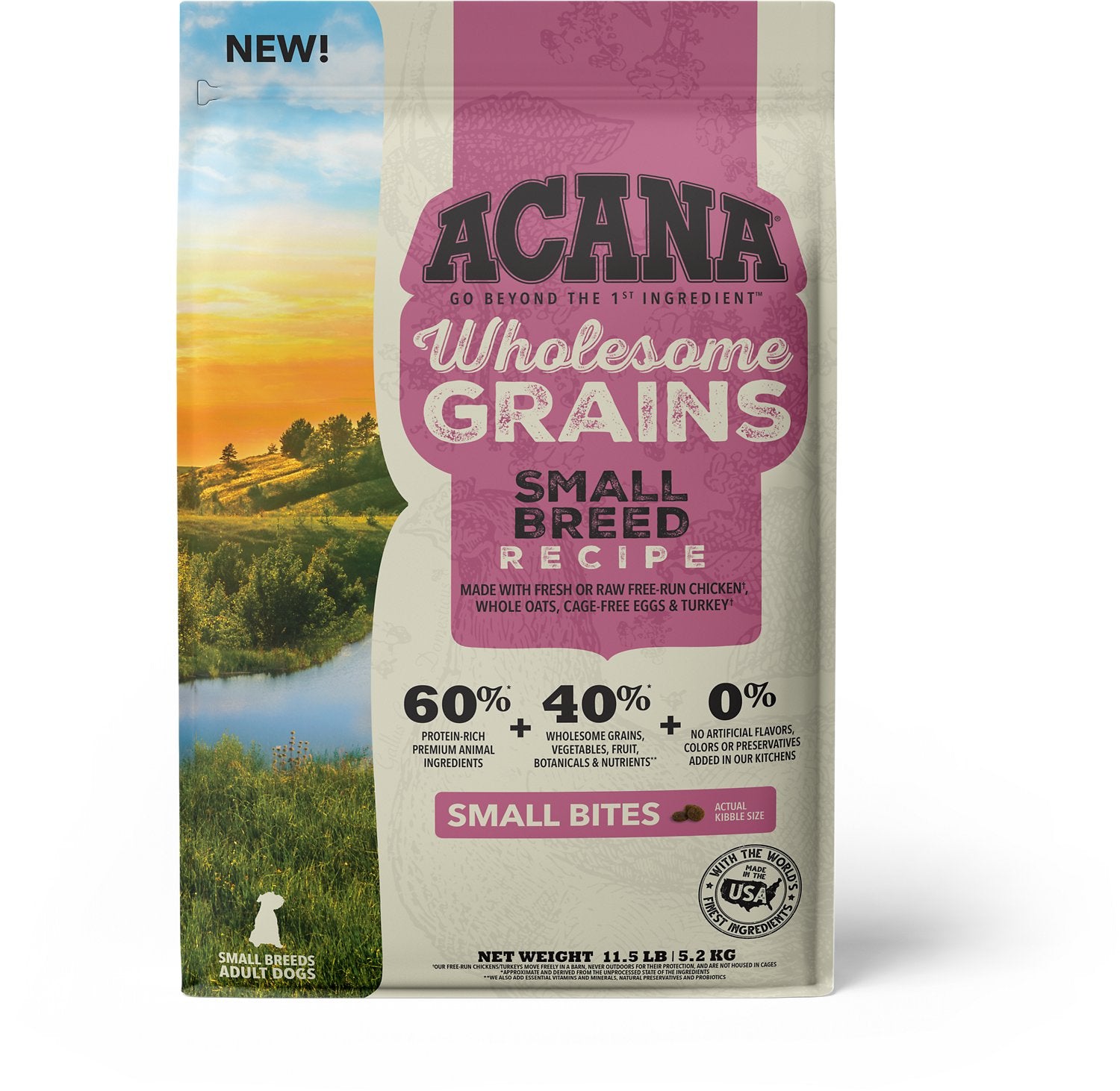 Acana Wholesome Grains Small Breed Recipe Dry Dog Food