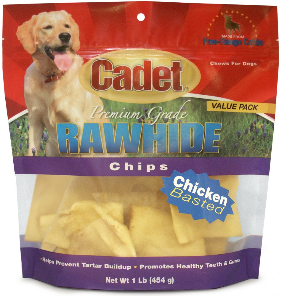 Cadet Rawhide Chicken Flavor Chips for Dogs