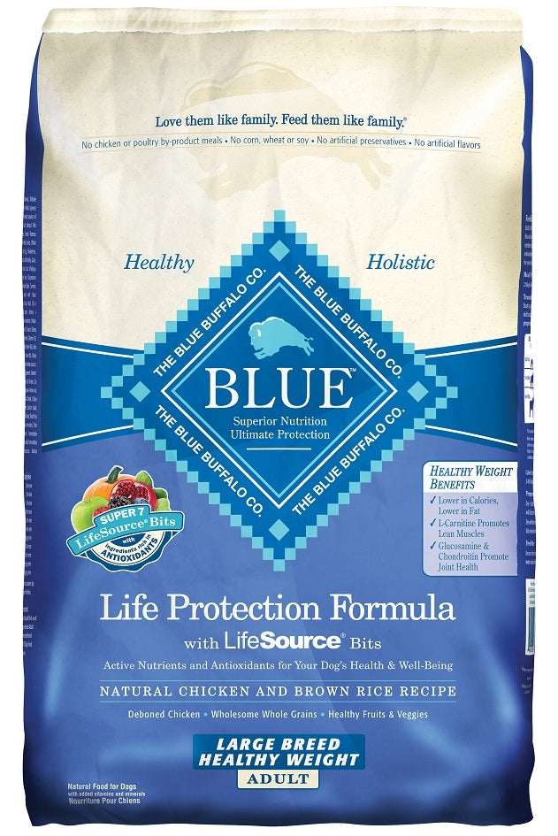 Blue Buffalo Life Protection Large Breed Natural Healthy Weight Chicken & Brown Rice Recipe Adult Dry Dog Food