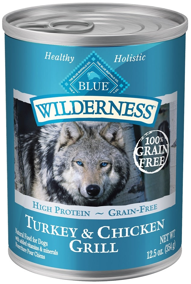 Blue Buffalo Wilderness Turkey and Chicken Grill Canned Dog Food