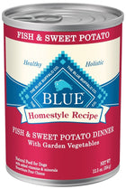 Blue Buffalo Homestyle Recipe Fish and Sweet Potato Dinner with Garden Vegetables Canned Dog Food