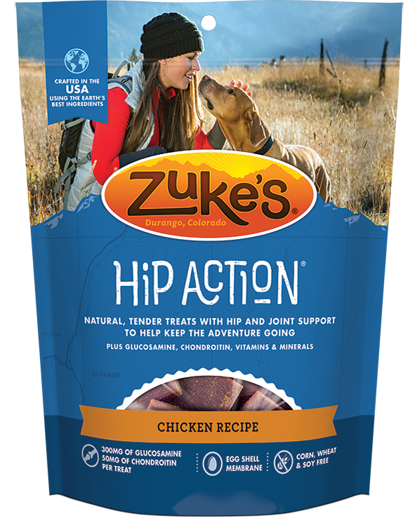 Zukes Hip Action Chicken Dog Treats with Glucosamine and Chondroitin