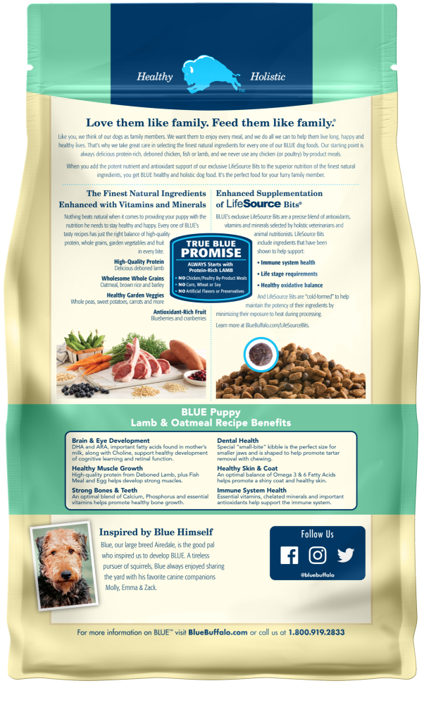 Blue Buffalo Life Protection Natural Lamb & Oatmeal Recipe Puppy Dry Dog Food