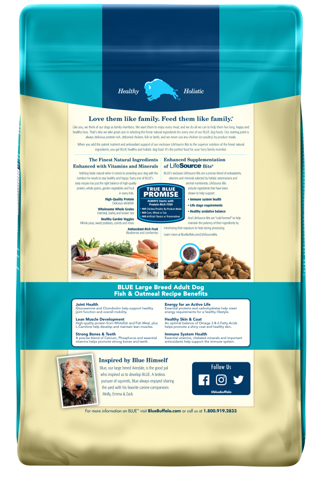 Blue Buffalo Life Protection Natural Fish & Oatmeal Recipe Large Breed Adult Dry Dog Food