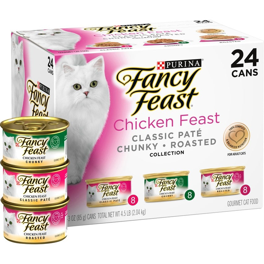 Fancy Feast Gourmet Chicken Feast Variety Pack Canned Cat Food