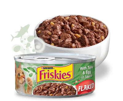 Friskies Flaked Tuna and Egg in Sauce Canned Cat Food