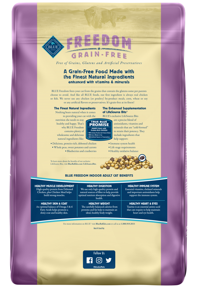 Blue Buffalo Freedom Grain Free Indoor Chicken Recipe Dry Cat Food