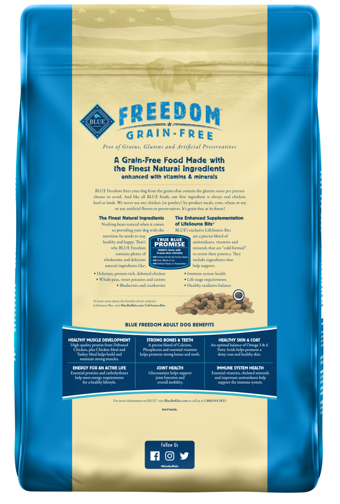 Blue Buffalo Freedom Grain Free Chicken Recipe Adult Dry Dog Food