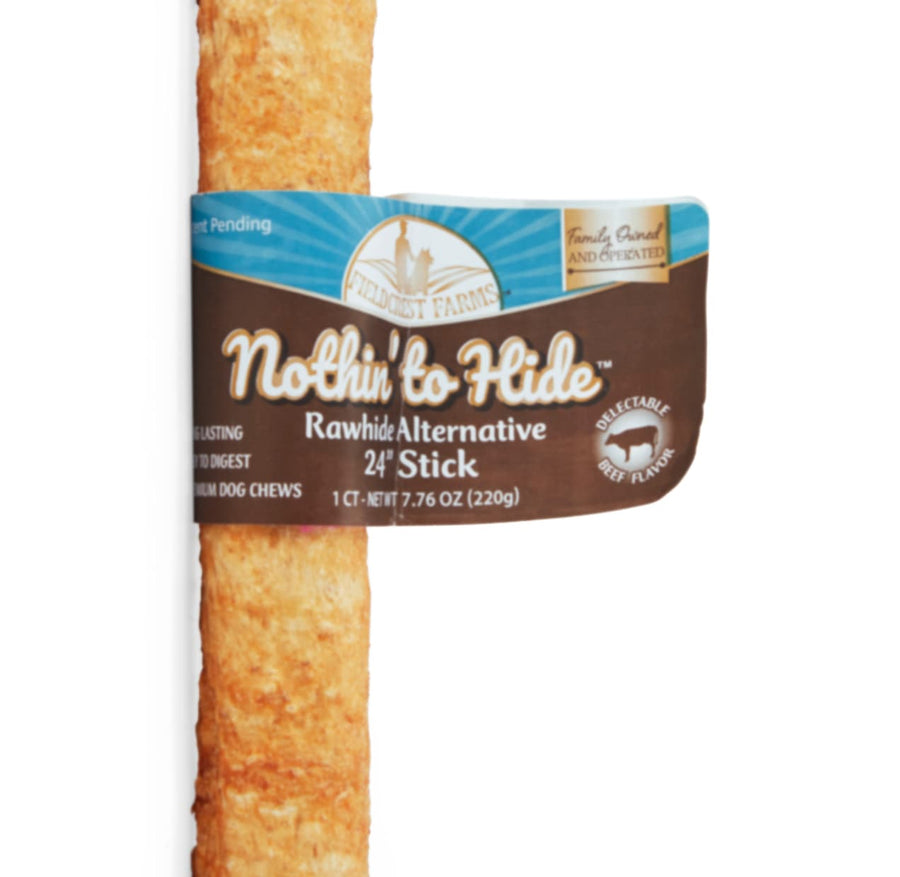 Fieldcrest Nothin’ to Hide Beef Roll 24 inch Dog Chew