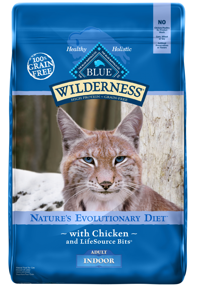 Blue Buffalo Wilderness Grain Free Chicken High Protein Recipe Indoor Dry Cat Food