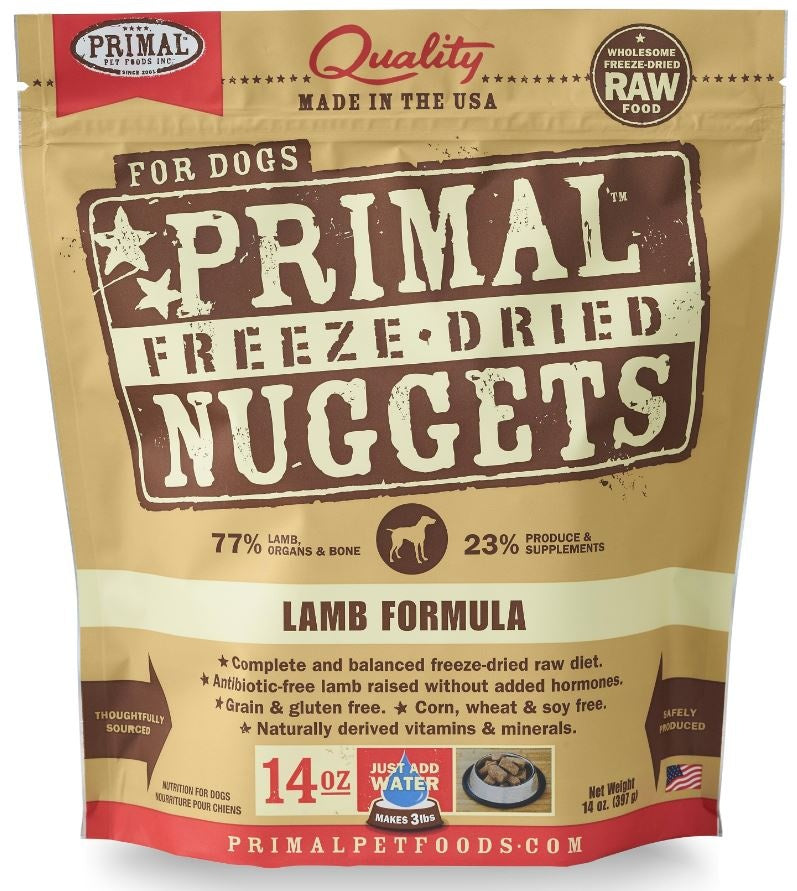 Primal Freeze Dried Nuggets Grain Free Lamb Formula Dog Food