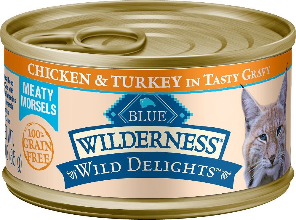 Blue Buffalo Wilderness Wild Delights Chicken and Turkey Canned Cat Food
