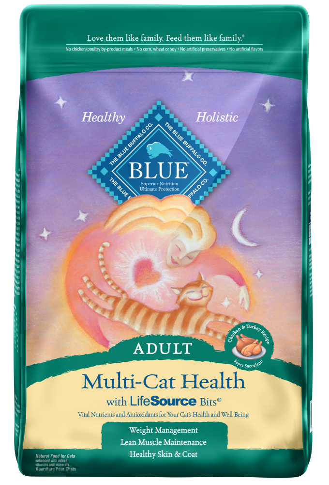 Blue Buffalo Multi-Cat Natural Chicken & Turkey Adult Dry Cat Food