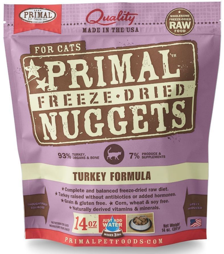 Primal Freeze Dried Nuggets Grain Free Turkey Formula Cat Food