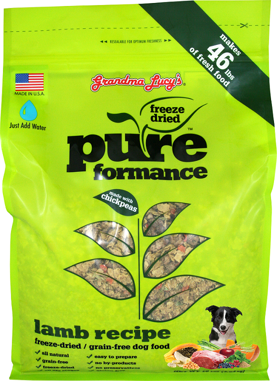 Grandma Lucy's Pureformance Lamb and Chickpea Freeze Dried Grain Free Dog Food