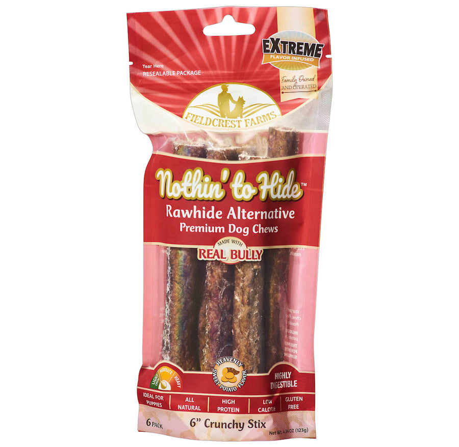 Fieldcrest Nothin’ to Hide Crunchy Sticks Sweet Potato Flavor Dog Chew