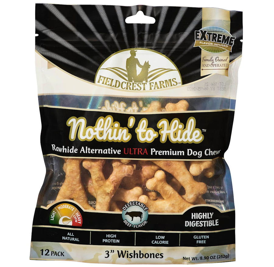 Fieldcrest Nothin’ to Hide Ultra Wishbone Beef Dog Chews